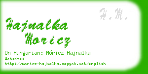 hajnalka moricz business card